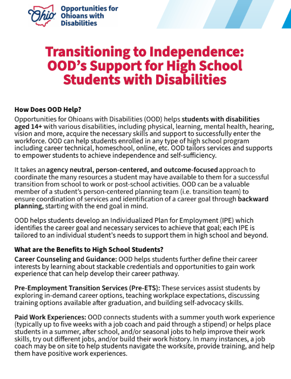 Transitioning to Independence